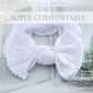 Canb Baby Hair Bow Headband Infant Toddler Bow Stretchy Knot Nylon Baby Headbands Baby Accessories(White)