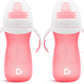 Munchkin Gentle Transition Sippy Cup with Trainer Handles, 10 Ounce, Pink (Pack of 2)