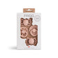 FRIGG Babys First Pacifier Set | Floral Heart 4-Pack | Made in Denmark | BPA-Free (Blush, 0-6 Months)