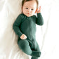 Vaenait Baby Toddler Boys Girls Solid Fotie Pajama Cozy Modal Green 12M