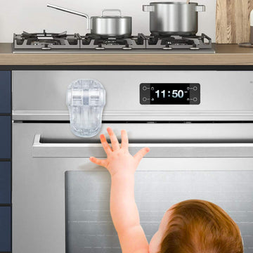 Eudemon Child Safety Heat-Resistant Oven Door Lock, Oven Front Lock For Kids Easy To Install, Use 3M Adhesive,No Screws Or Drill