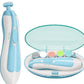 Airsee Baby Nail Trimmer Electric Nail Drill Safe File,Baby Nail Clippers With Light & 6 Grinding Pads Polishing Shape Tools For