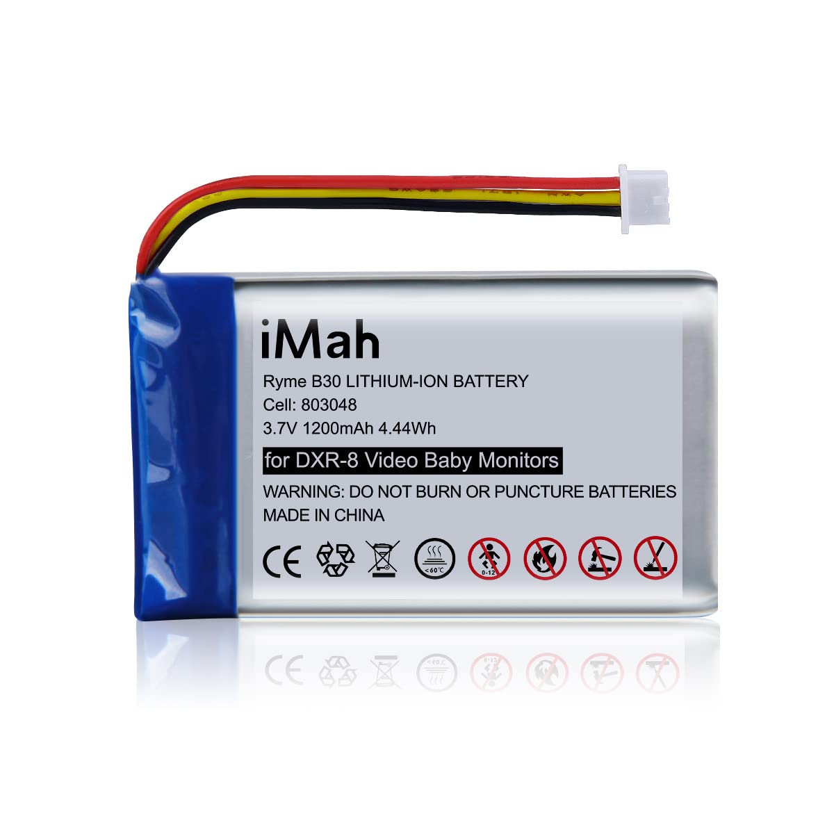 Imah Replacement For Infant Optics Dxr-8 Baby Monitor Battery Sp 803048 3.7V 1200Mah Lithium-Ion Rechargeable