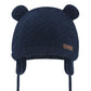 Duoyeree Kids Baby Hat Soft Warm Cable Knit Beanie Toddler Girl Fall Winter Hats Navy Blue