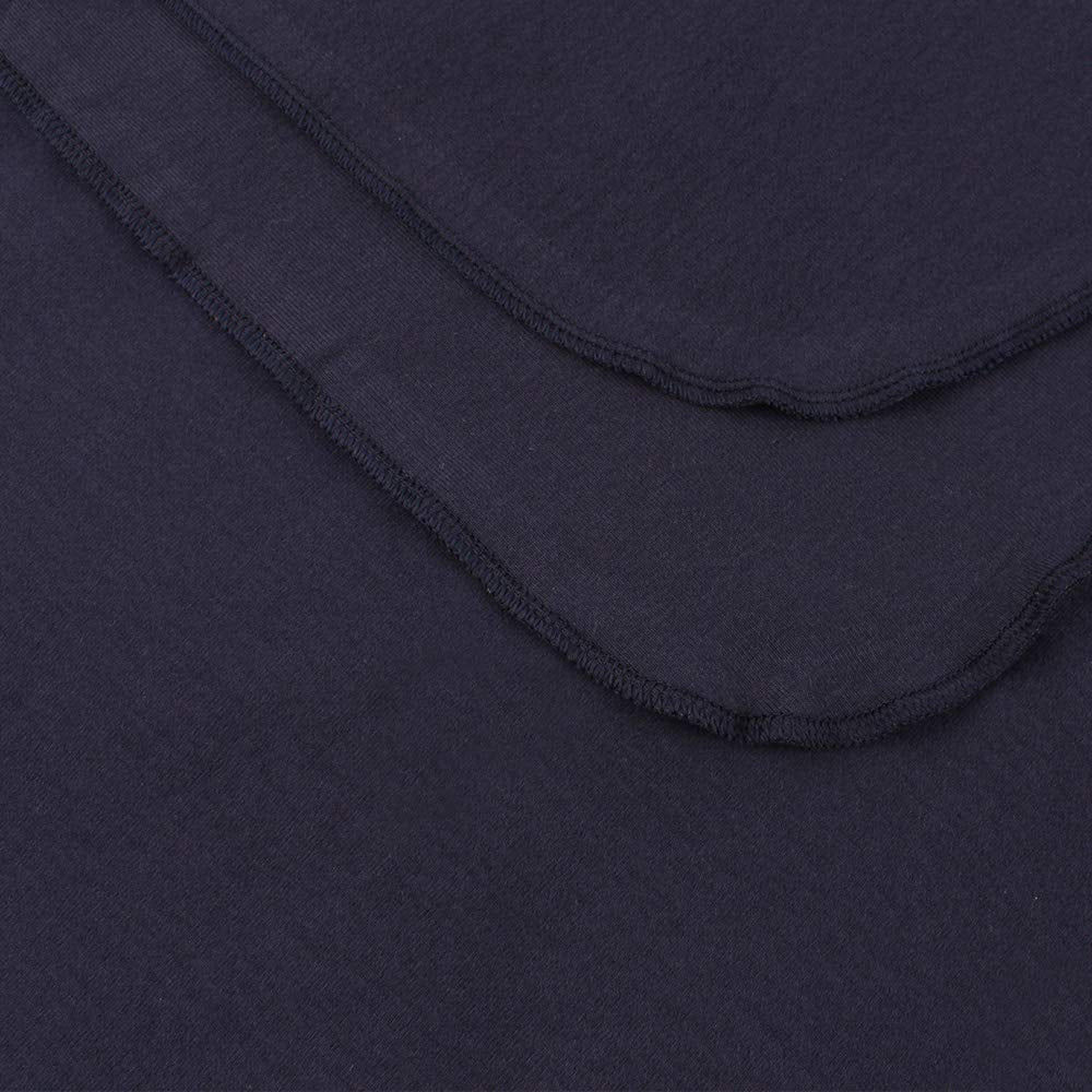 Pesaat Baby Swaddle Hat Set Bear Ears Boys Girls Beanie Newborn Baby Receiving Blanket Autumn Winter (Navy(Hat+Swaddle), 0-6 Mon