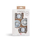 FRIGG Babys First Pacifier - Moonlight Sailing 4-Pack | Made in Denmark | BPA-Free (Powder Blue, 0-6 Months)