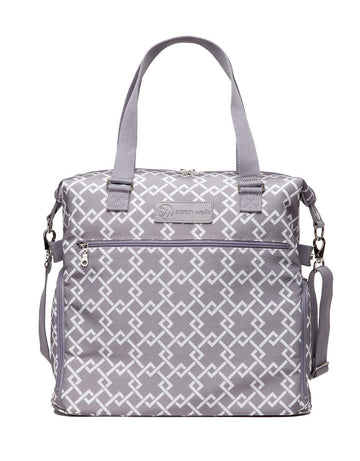 Sarah Wells Lizzy Breast Pump Bag - Compatible With Spectra, Medela, And More - Insulated Cooler Pocket (Grey)