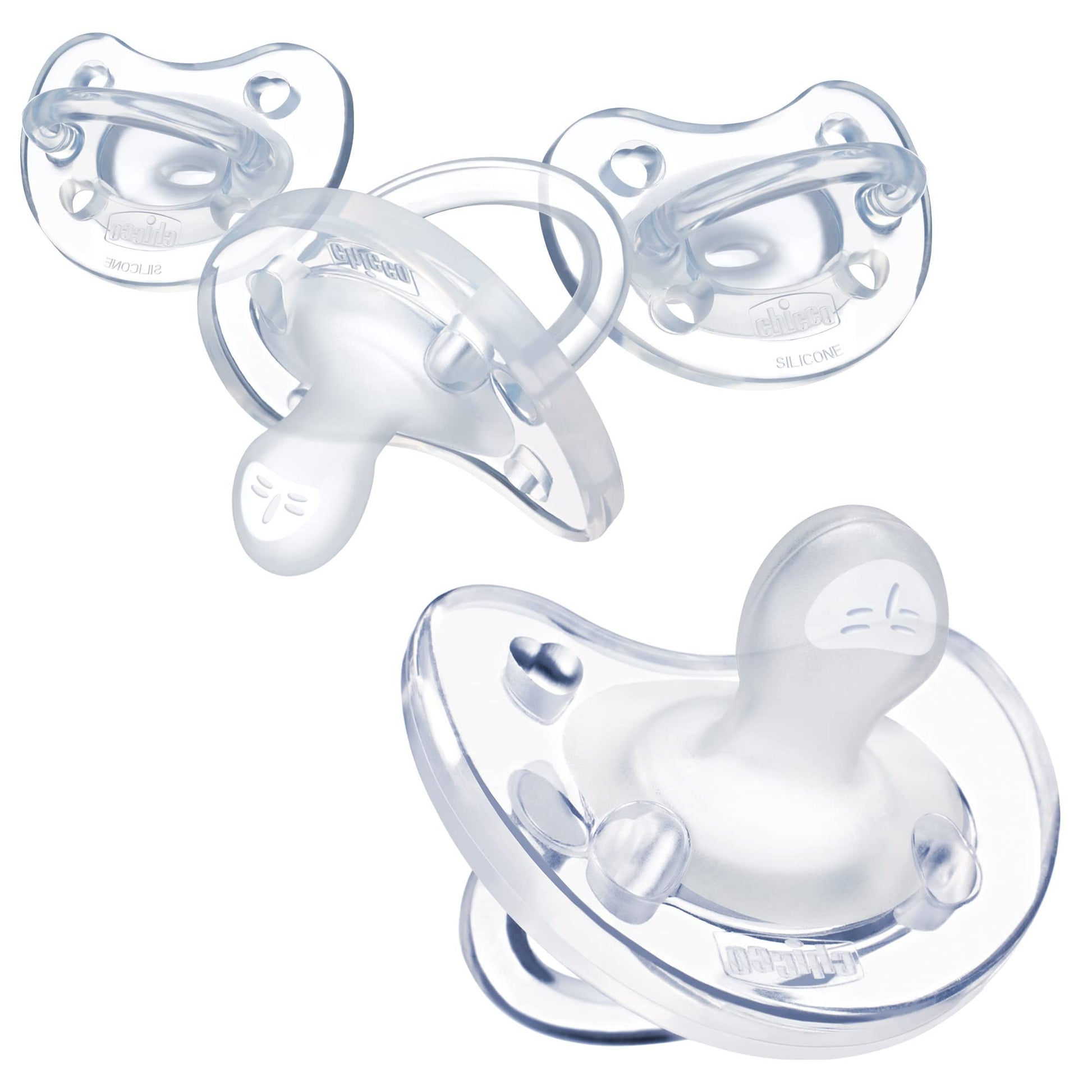 Chicco Physioforma 100% Soft Silicone One Piece Pacifier For Babies Aged 0-6 Months | Bpa & Latex Free | Reusable Sterilizing Ca