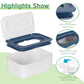 Flenpptly Baby Wipes Dispenser, Wipes Case Baby Wipe Holder Keeps Wipes Fresh, Non-Slip, Easy Open & Close (Blue)