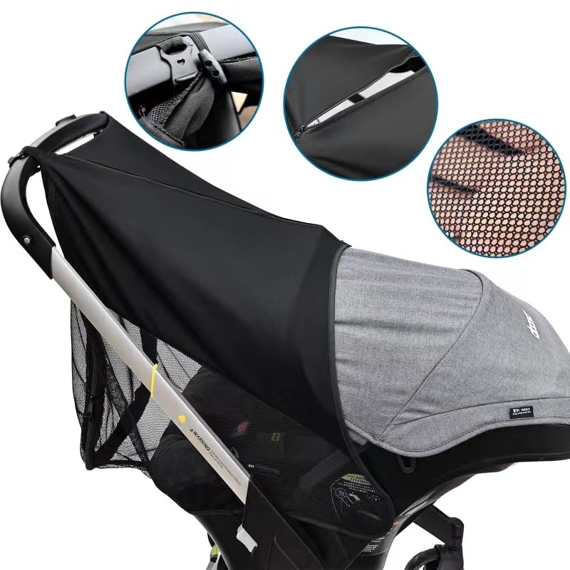 Stroller Sun Shade, Extension Compatible With Doona Infant Car Seat Stroller, 360 Sun Shade Baby Car Seat Attachment For Sun Cov