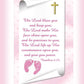 Baptism Christening Gifts Baby Blessing Picture Frame - 'Numbers 6:24-26' - Girl