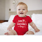 Besserbay Valentine'S Day Infant Short Sleeve Bodysuit First Valentines Red 100% Cotton Onesie 9-12 Months