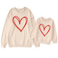 Mommy And Me Valentine'S Day Sweatshirt Love Heart Graphic Family Matching Pullover Casual Long Sleeve Shirt Tops (Mom-Apricot,