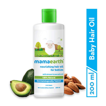 Mamaearth Nourishing Baby Hair Oil, With Almond & Avocado Oil - 200 Ml