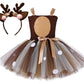 Tutu Dreams Teen Girls Reindeer Costume Plus Size 10-12 Deer Tutu Outfits Halloween Dress Up Winter Recital Dance (Deer, 9-10 Ye
