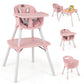 Baby Joy High Chair, 5 In 1 Convertible Highchair For Babies & Toddlers | Booster Seat | Table And Chair Set | Infant Feeding Ch