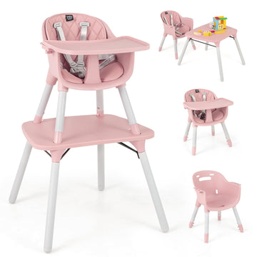 Baby Joy High Chair, 5 In 1 Convertible Highchair For Babies & Toddlers | Booster Seat | Table And Chair Set | Infant Feeding Ch