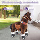 PonyCycle Horse Ride on Toy for Toddlers Boy Toys Classic Model U (with Brake/ 30 Height/Size 3 for Age 3-5) Giddy up Riding Hor