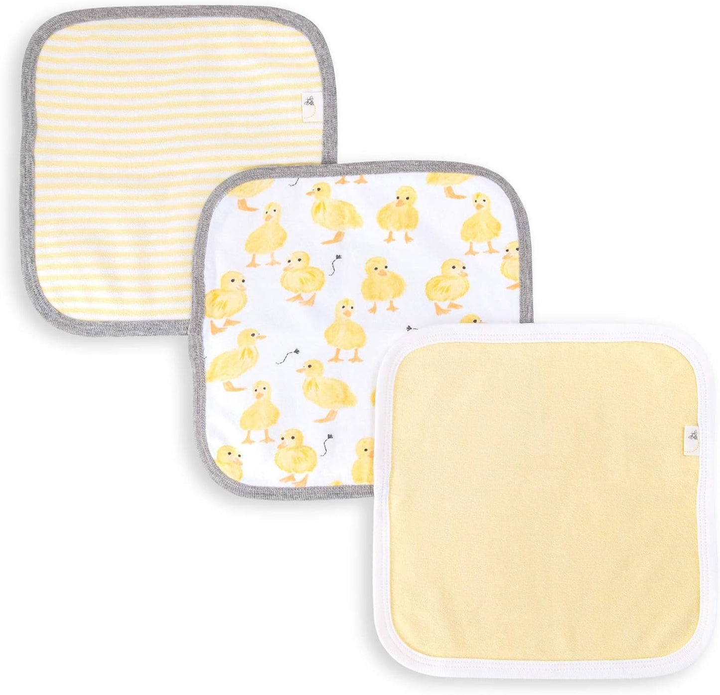 Burts Bees Baby Infant Washcloths, 100% Organic Cotton, Soft and Super Absorbent Knit Terry Wash Cloth - 3 Pack Set