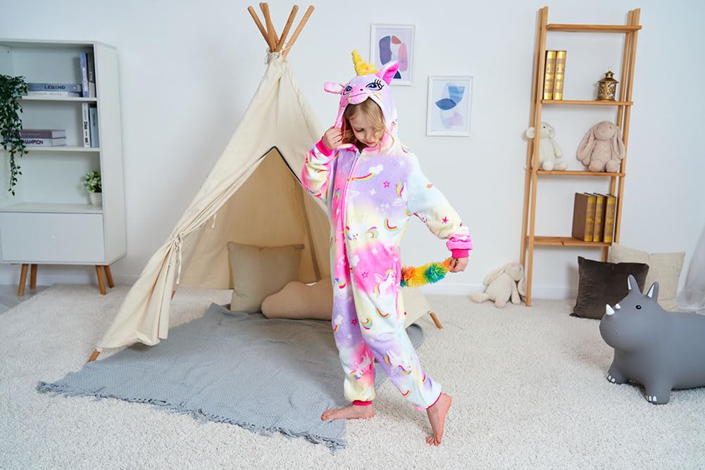 Newplush Kids Animal Cosplay Costumes Pajamas Christmas Children Galaxy Unicorn Onesie Birthday Gifts(2-4 Years)