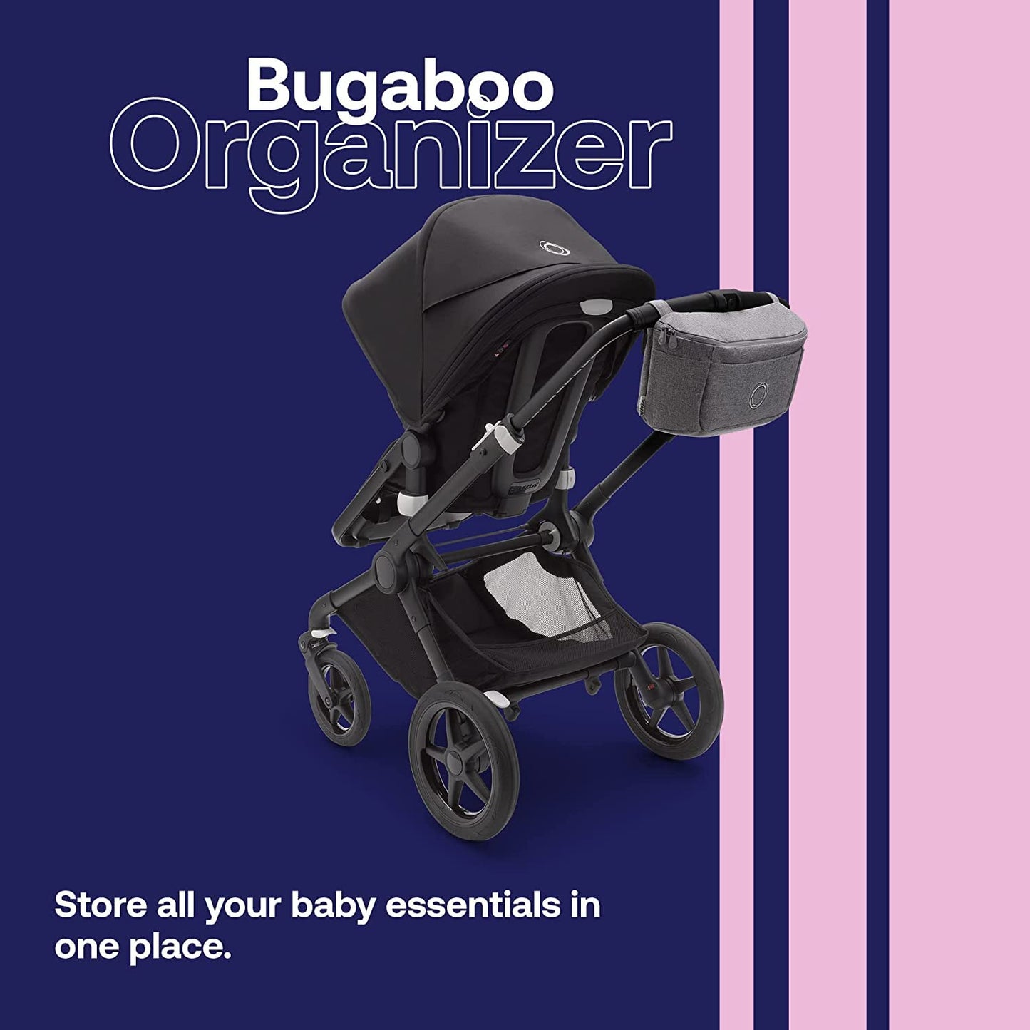Bugaboo Organizer - Compact Size Multipocket Diaper Bag - Universal Compatible With Any Stroller - Attaches To The Handlebar - M