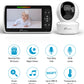 Ifamily Baby Monitor - Large 5' Screen With 30Hrs Battery Life - Remote Pan-Tilt-Zoom;No Wifi, Two-Way Audio, Night Vision, Tem