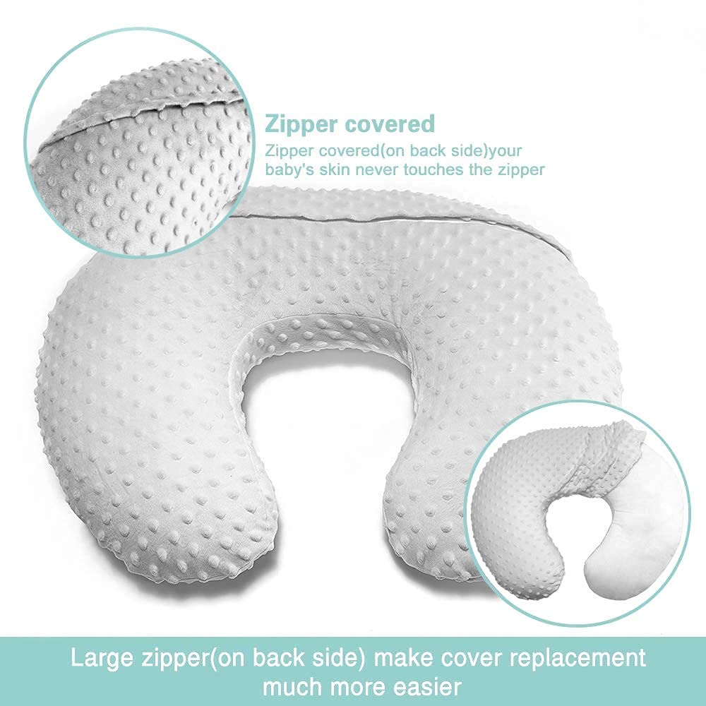 Ievolve Nursing Pillow Cover Breast Feeding Pillow Support Positioner Lounger Cover For Baby Boy Girl(Pink)