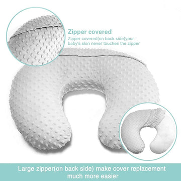 Ievolve Nursing Pillow Cover Breast Feeding Pillow Support Positioner Lounger Cover For Baby Boy Girl(Silver Grey)