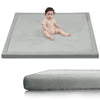 Huloo Sleep Baby Play Mat for Floor,1.3 Thick Elasti-Foam 50x50 Playpen Mat for Toddlers Infant Kids,Water-Repellent Soft Coral 