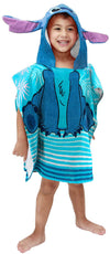 Jay Franco Disney Lilo & Stitch Kids Bath/Pool/Beach Hooded Poncho - Super Soft & Absorbent Cotton Towel, Measures 22 X 22 Inche