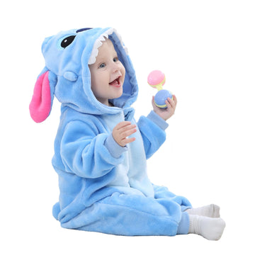 Fhsfdzsw Unisex Baby Costume,Baby Flannel Animal Halloween Onesie Pajamas Home Clothing
