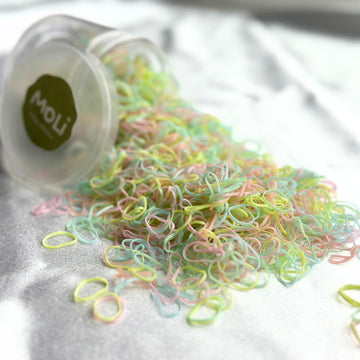1500 PCS Toddler Baby Infant Mini Thin Gentle Hair Elastics Ties Soft Rubber Bands for Thin Fine Hair Baby Girl (MultiColor - Gr