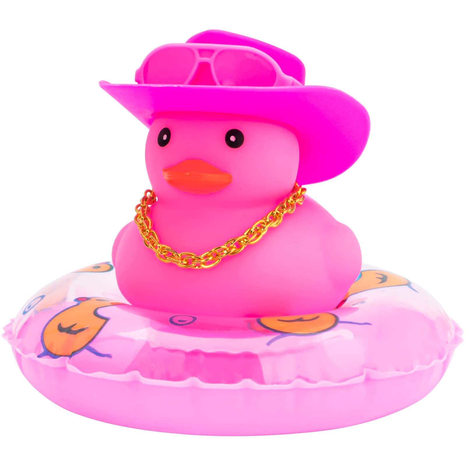 Wonuu Car Accessories Rubber Ducks Dashboard Decorations - Pink Ducks for Dashboard