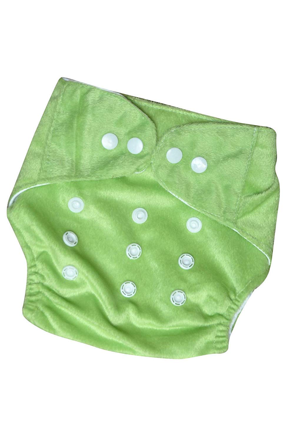Ineffable Reusable, Adjustable Size, Waterproof, Washable, Pocket Cotton Cloth Diaper Nappies (Green) (Colour May Vary/Assorted 