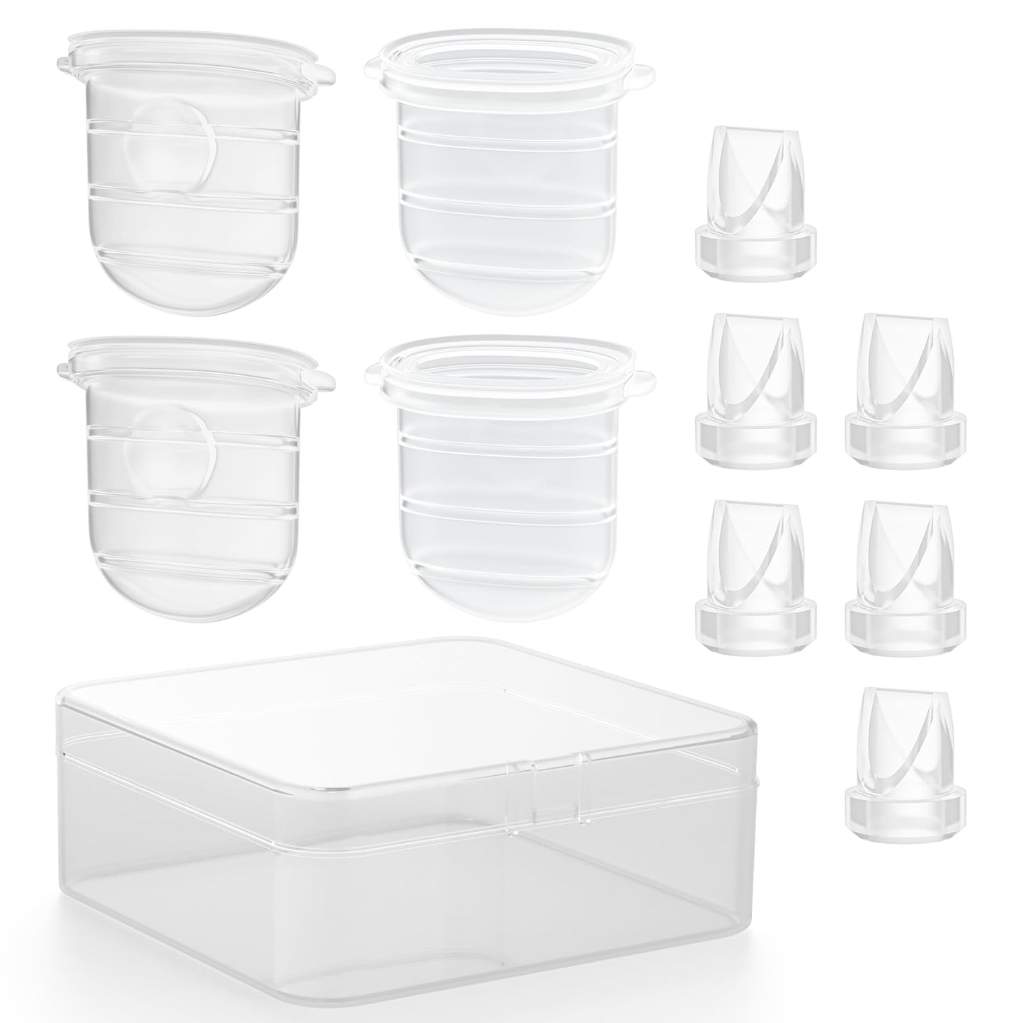 GOTOCUT Diaphragm & Duckbill Valve Set Compatible with Momcozy M6 Breast Pump, Includes 6 Duckbill Valves and 4 Diaphragms, Pump