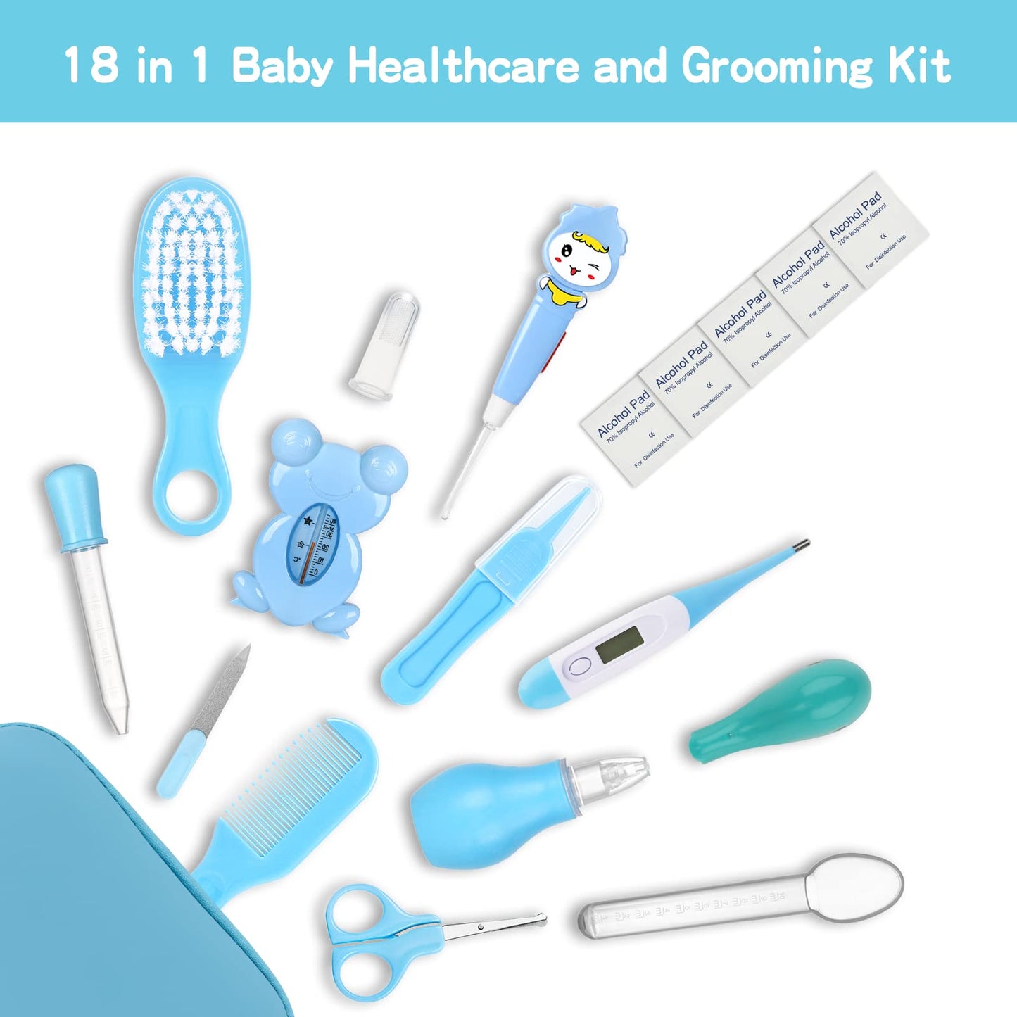 Nasal Aspirator For Baby, Baby Nose Sucker Cleaner,Baby Nail Kit With Baby Nail Clippers, Scissors, Nail File & Tweezers, Baby P