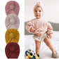 Jiahang Baby Donut Knotted Bow Hat, Waffle Knit Turban Head Wrap, Unisex Baby Beanie India Cap For Infants Toddlers Girls 6 Pcs