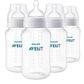 Philips Avent Anti-Colic Baby Bottles, 11Oz, With Flow 3 Nipples, 3M+, 4Pk, Clear, Scy106/04