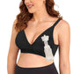 4How Pumping Bra, Hands-Free Nursing Bra, Xl, Black