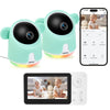 Baby Monitor with Camera and Audio, Split-Screen 1080P 2 Baby Cameras Lullabies WiFi Smartphone App Control Night Vision 4.3    