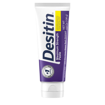 Desitin Maximum Strength Baby Diaper Rash Cream, 40% Zinc Oxide For Treatment, Relief & Prevention, Hypoallergenic, Phthalate- &