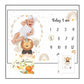 Zooplay India Baby Monthly Milestone Blanket, Large Photography Background with Lion Design, White, 68x46.3 Inches, Includes Acr