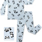 Babee Reshinee Bamboo Viscose Toddler Animal Pajamas Boys Girls Kids Baby 2Pcs Long-Sleeve Pyjamas Set 4-5T Snug Fit Sleepwear P
