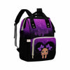 Artsadd Custom Diaper Bag With Thermal Pockets, Purple Glitter Dot Travel Shoulder Bag Customized Laptop Backpack With Name Casu