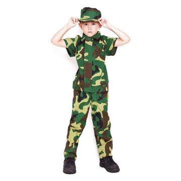 Jason Party Army Costume for Kids Soldier Costume Military Costumes for Boys-SForest-M
