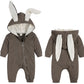 Agqt Baby Boys Bunny Costume 1St Easter Outfit Halloween Animal Costume One Piece Romper Rabbit Ear Bodysuits Hoodie Brown Size