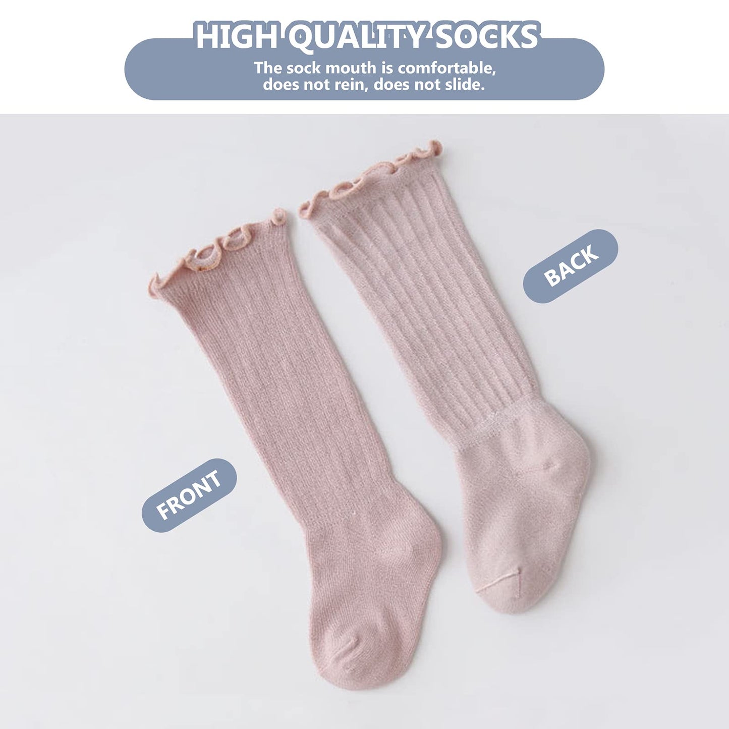 Apone Fatu Baby Knee High Socks Newborn Infants Toddlers Cotton Uniform Stockings Warm Cotton Boys Girls Stockings (As1, Age, 0_