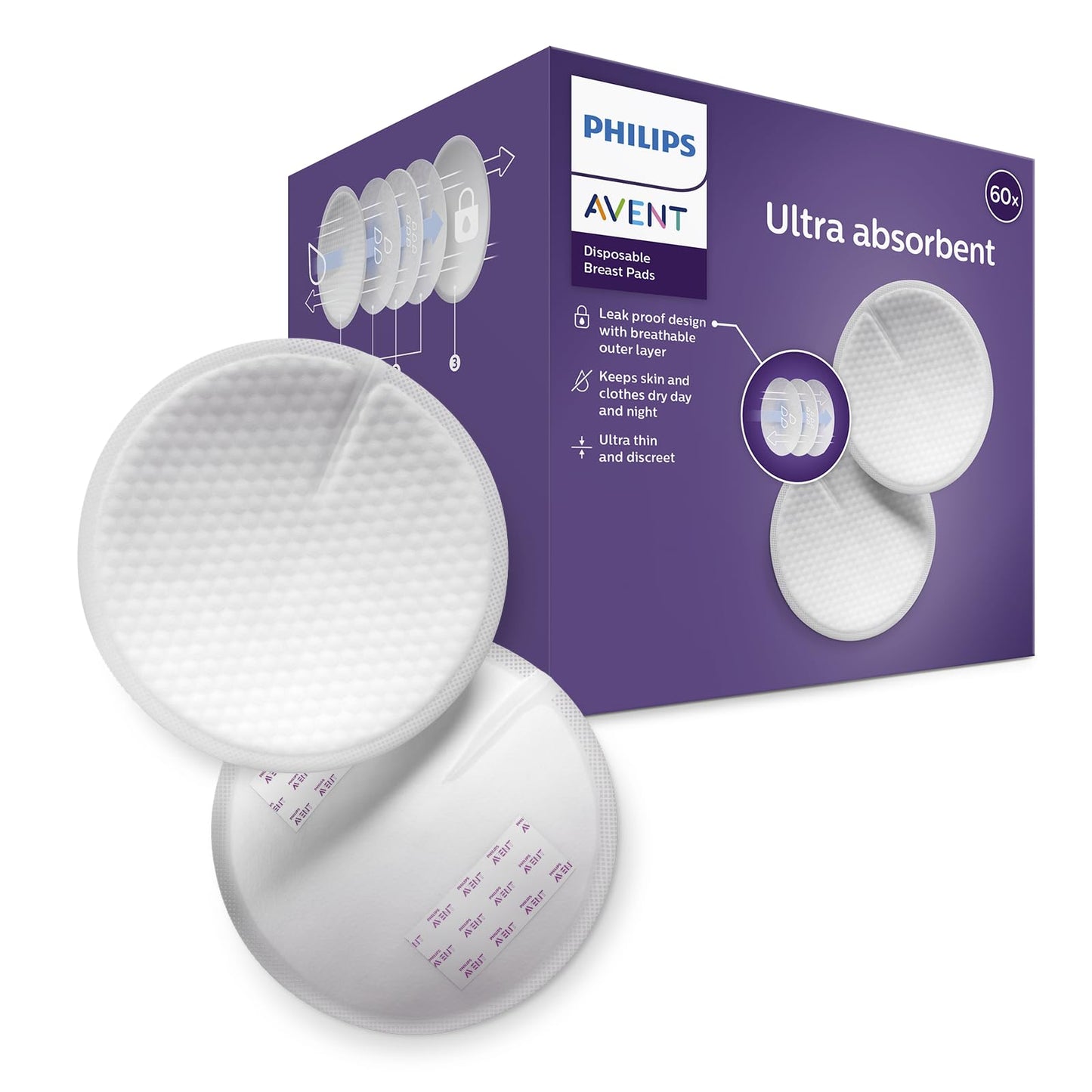 Philips Avent Disposable Breastpad Day 60 Units One Size