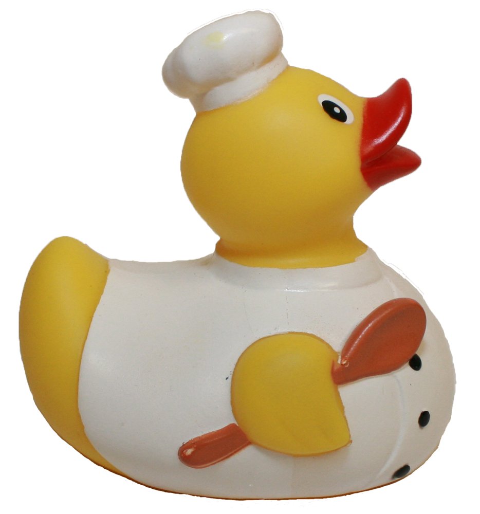 Rubber Duck Master Chef, Brand Rubber Duckies That Float Upright, Rubber Bath Toy Cooking Career Chef Rubber Ducky Birthday Part