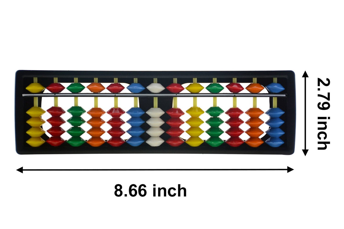Wowlife 13 Digits Rods with Colorful Beads Plastic Abacus Arithmetic Soroban Kids Calculating Tool
